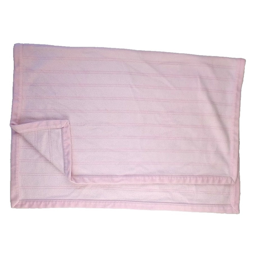 Parent's‎ Choice Solid Pink Embossed Stripe Lines Baby Girl Blanket SOFT Walmart - Picture 2 of 3